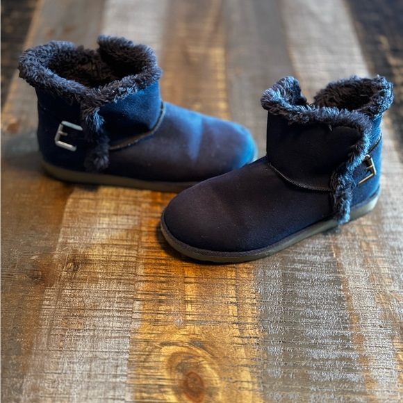 Womens Warm Winter Boots Faux Fur So Brand Navy Blue Size 9 - Picture 2 of 6